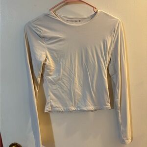 Abercrombie and Fitch White Long Sleeve Top